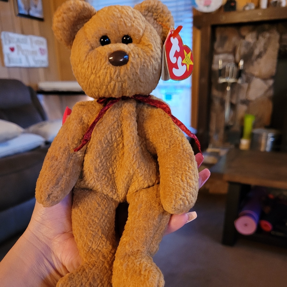 Curly the Bear beanie baby